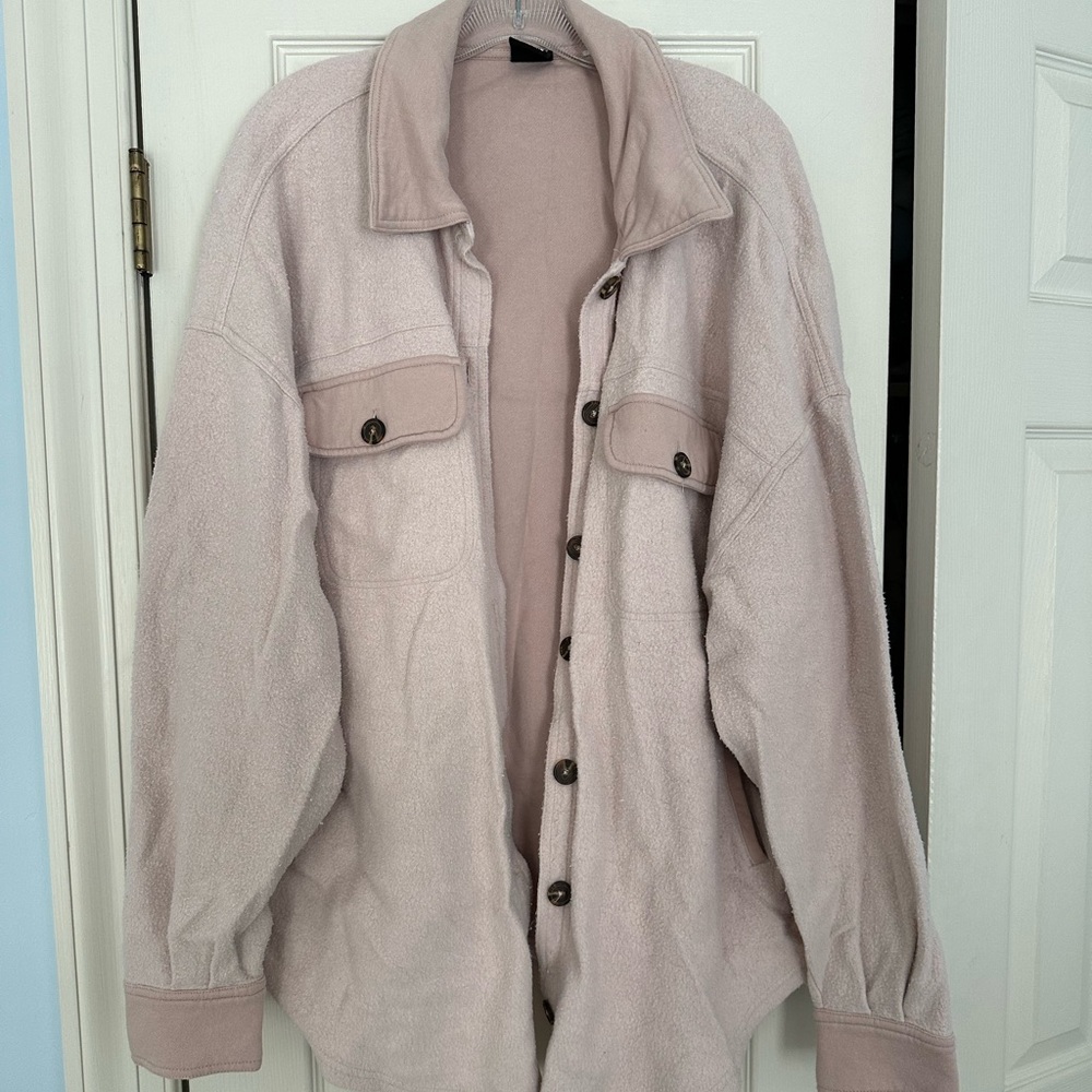Pacsun size M/L oversized shacket - tan/light pinkish color